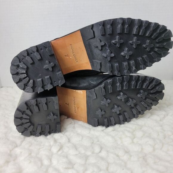 Rachel Comey Rollickc Chunky Heel Boots Women's Size 7 Nubuck Black Suede - Picture 8 of 10